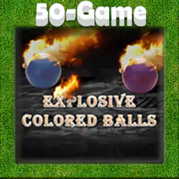 Explosiva färgade bollar