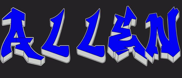 New Design Costum Graffiti Name