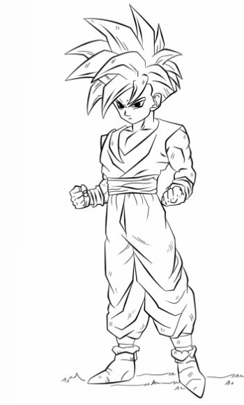 drawing easy goku and friends