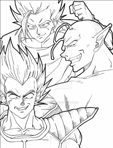 drawing easy goku and friends